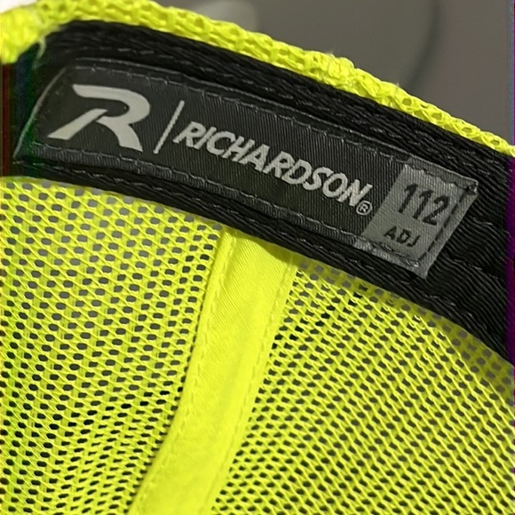 Petra 6‎ Panel Mesh Back Trucker Hat Neon Yellow Black Adjustable - Picture 6 of 8